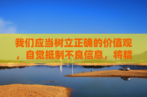 我们应当树立正确的价值观，自觉抵制不良信息，将精力投入到积极健康、有益身心的活动中，如学习、工作、运动、文化艺术等，共同营造一个清朗、文明、和谐的网络环境和社会环境，坚守正确价值观，抵制不良信息，共建清朗文明环境
