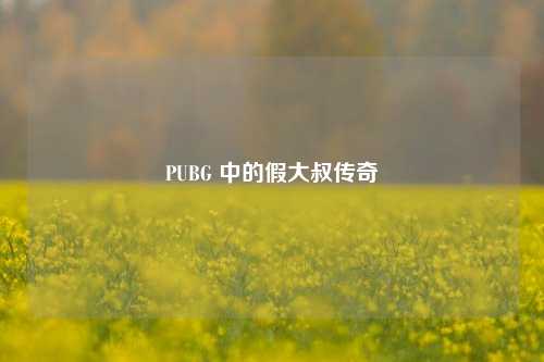 PUBG 中的假大叔传奇