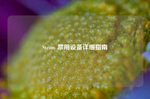 Steam 禁用设备详细指南