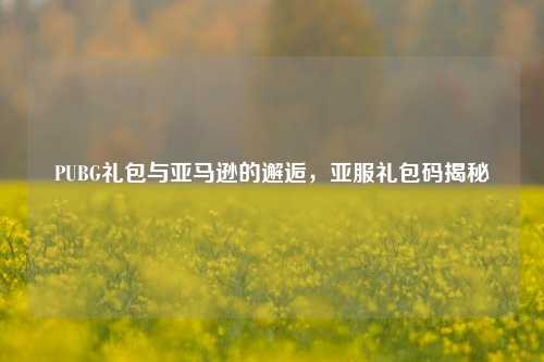 PUBG礼包与亚马逊的邂逅，亚服礼包码揭秘
