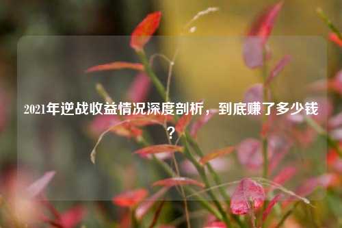 2021年逆战收益情况深度剖析，到底赚了多少钱？