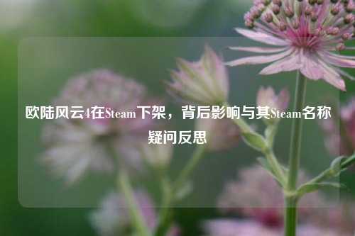 欧陆风云4在Steam下架，背后影响与其Steam名称疑问反思
