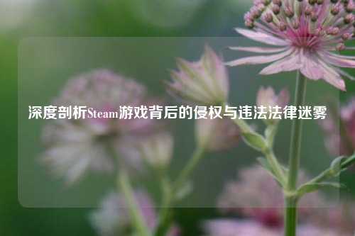 深度剖析Steam游戏背后的侵权与违法法律迷雾