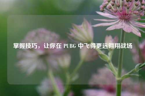 掌握技巧，让你在 PUBG 中飞得更远翱翔战场