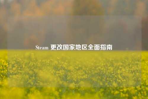 Steam 更改国家地区全面指南