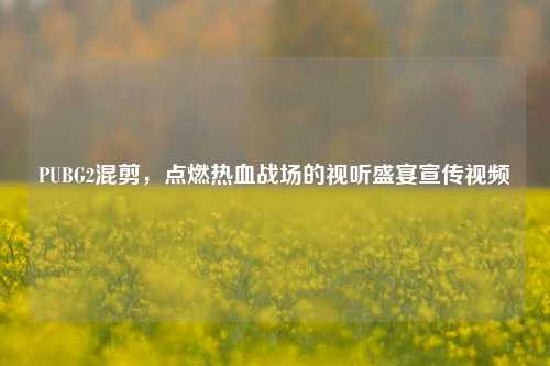 PUBG2混剪，点燃热血战场的视听盛宴宣传视频