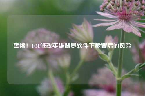 警惕！LOL修改英雄背景软件下载背后的风险