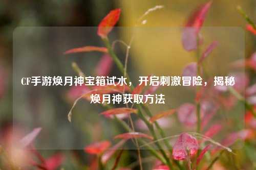 CF手游焕月神宝箱试水,开启刺激冒险,揭秘焕月神获取方法