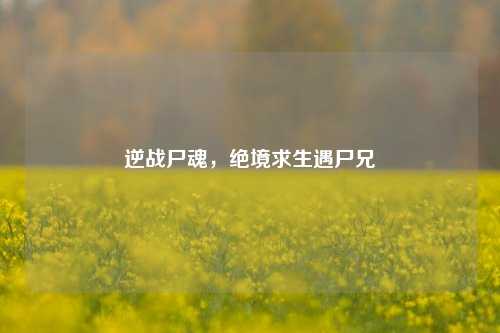 逆战尸魂,绝境求生遇尸兄