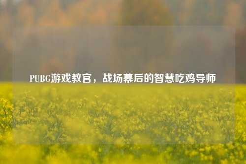 PUBG游戏教官,战场幕后的智慧吃鸡导师