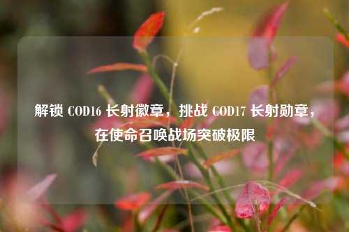 解锁 COD16 长射徽章,挑战 COD17 长射勋章,在使命召唤战场突破极限