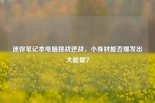 迷你笔记本电脑挑战逆战,小身材能否爆发出大能量?