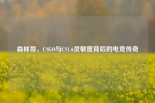 森林哥，CSGO与CS1.6灵敏度背后的电竞传奇