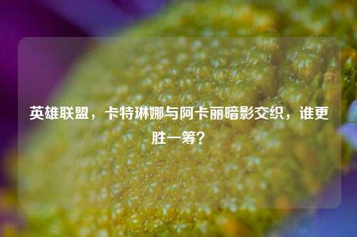 英雄联盟，卡特琳娜与阿卡丽暗影交织，谁更胜一筹？