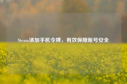Steam添加手机令牌,有效保障账号安全