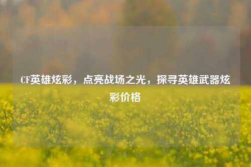 CF英雄炫彩,点亮战场之光,探寻英雄武器炫彩价格