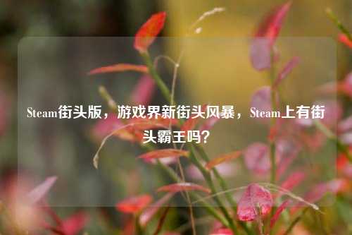 Steam街头版,游戏界新街头风暴,Steam上有街头霸王吗?