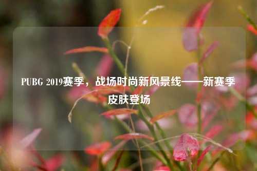 PUBG 2019赛季,战场时尚新风景线——新赛季皮肤登场