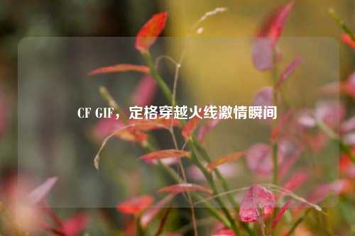 CF GIF，定格穿越火线激情瞬间